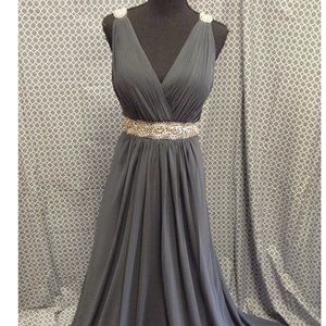 Faviana Glamour S7165 Dark Gray Dress BRAND NEW